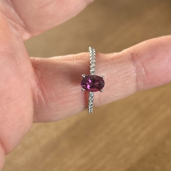 Certified Natural Tourmaline - 0.722 carat gemstone 18kt Gold & Silver Ring - Picture 2 of 5